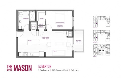 Edgerton Floor Plan at The Mason, St. Paul, 55114