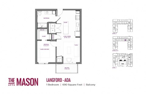 Langford ADA Floor Plan at The Mason, Minnesota