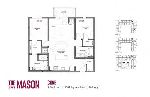 Core Floor Plan at The Mason, St. Paul, 55114