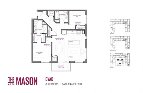 Dyad Floor Plan at The Mason, St. Paul, Minnesota