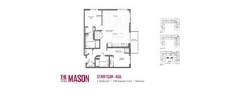 Streetcar ADA Floor Plan at The Mason, Minnesota