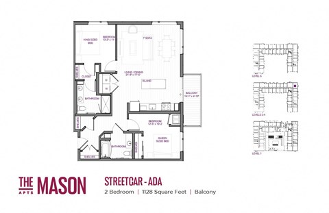 Streetcar ADA Floor Plan at The Mason, Minnesota