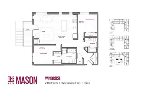 Windrose Floor Plan at The Mason, St. Paul, MN, 55114