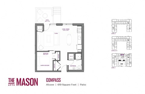 Compass Floor Plan at The Mason, St. Paul, MN