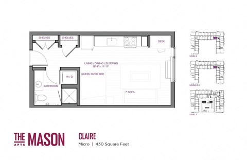 Claire Floor Plan at The Mason, St. Paul, MN, 55114