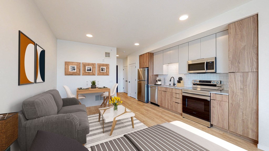 Studio Living Room at The Mason, St. Paul