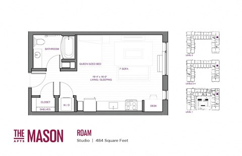 Roam Floor Plan at The Mason, St. Paul, Minnesota