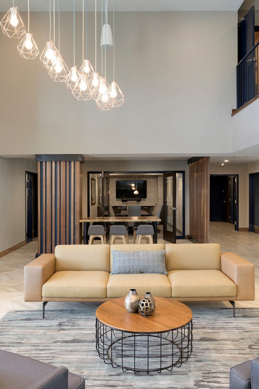 Lounge With Lighting at The McMillan Apartments in Shoreview, MN 55126