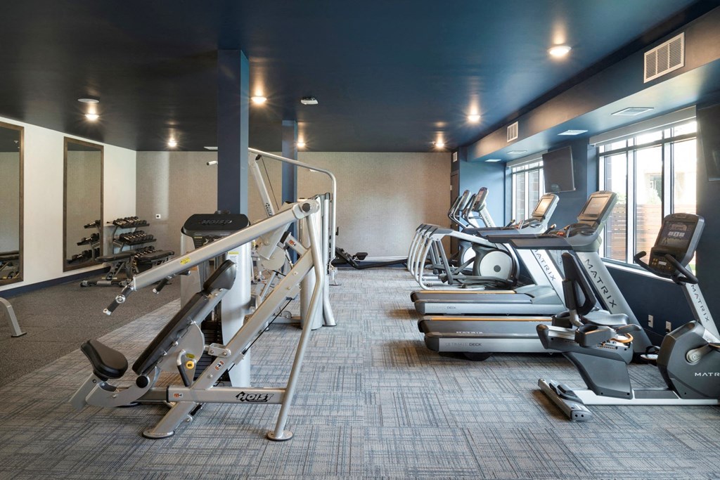 Fully-Equipped Fitness Center at The McMillan Apartments in Shoreview, MN 55126