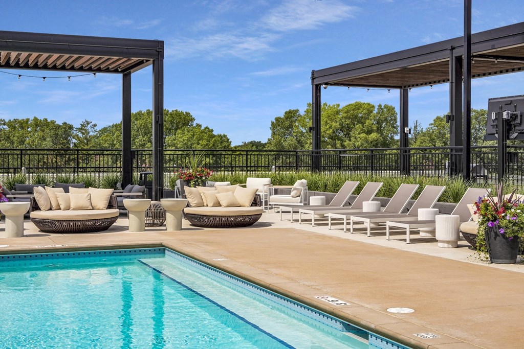 Swimming Pool With Relaxing Sundecks at The Original at West Lake Quarter, Minneapolis, MN
