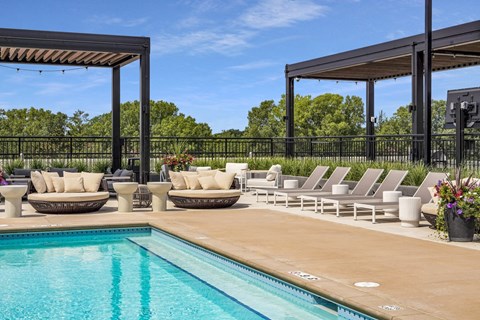 Swimming Pool With Relaxing Sundecks at The Original at West Lake Quarter, Minneapolis, MN