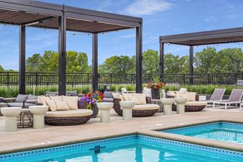 Pool Side Relaxing Area With Sundeck at The Original at West Lake Quarter, Minnesota