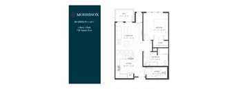 Morrison 1 ACC 1 bedroom floor plan at The Morrison Apartments in Rosemount, MN