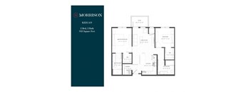 Keegan two bedroom floor plan at The Morrison Apartments in Rosemount, MN