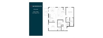 William two bedroom floor plan at The Morrison Apartments in Rosemount, MN