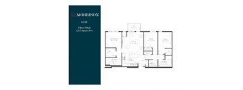 Duff three bedroom floor plan at The Morrison Apartments in Rosemount, MN
