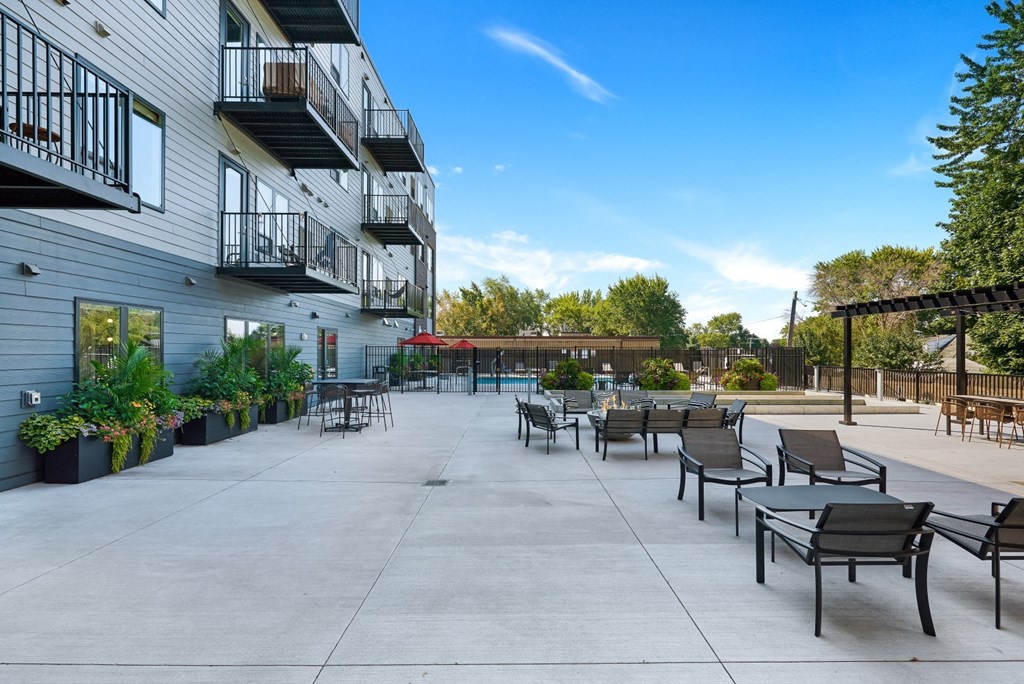 Courtyard Firepit Patio at The Morrison, Rosemount