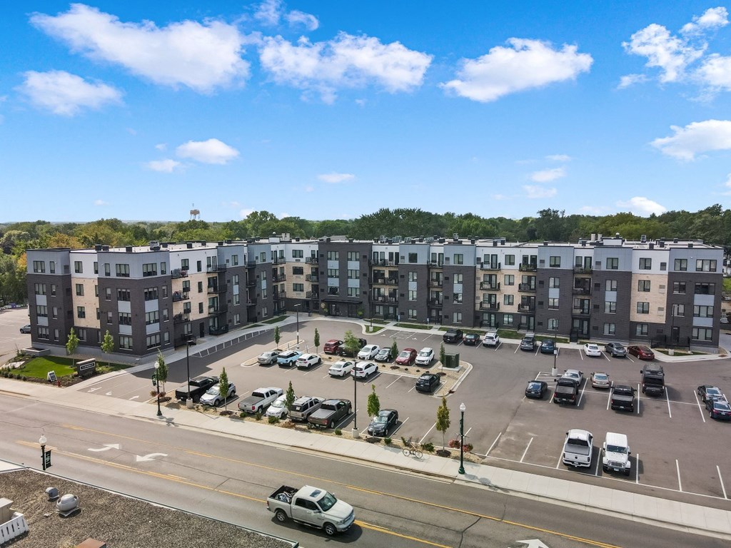 Aerial View Of Parking Lot at The Morrison, Rosemount Minnesota