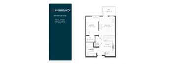 Prairie House studio floor plan at The Morrison Apartments in Rosemount, MN