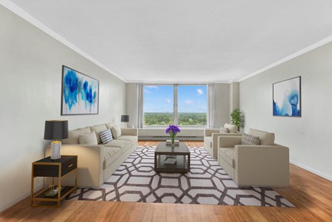 Classic Living Room Design at The Original at West Lake Quarter, Minneapolis, MN