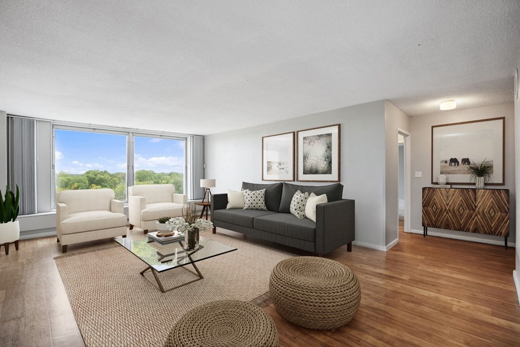 Living Room With Bedroom View at The Original at West Lake Quarter, Minneapolis, MN