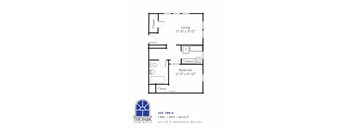 The One Bedroom Layout Floor Plan Details at The Park Apartments in Minneapolis, MN