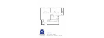 Floor Plan Layout Prints for The Gritz 1 Bedroom Floor Plan at The Park Apartments in Minneapolis, MN