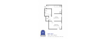 Gritz 1 Bedroom Apartment Layout at The Park Apartments in Minneapolis, MN