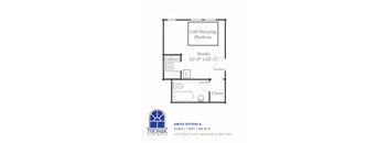 Gritz Studio Layout at The Park Apartments in Minnesota, 55403