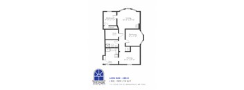 The Long Red 2 Bedroom floor Plan at The Park Apartments in Minneapolis, MN