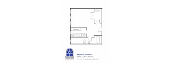 Sequoia Studio Apartments A Floor Plan Blue Prints at The Park Apartments in Minneapolis, Minnesota, 55403