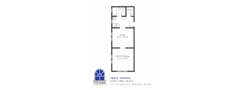 Floor Plan Blueprints of a Spacious Studio Apartment at The Park Apartments in Minneapolis, MN
