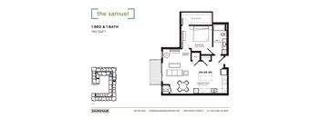 Samuel Floor Plan at The Shoreham Apartments, St Louis Park, Minnesota