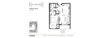 Sheridan Floor Plan at The Shoreham Apartments, Minnesota, 55416