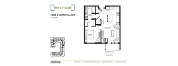 Sinclair Floor Plan at The Shoreham Apartments, Minnesota