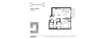 Stanley Floor Plan at The Shoreham Apartments, St Louis Park, MN, 55416