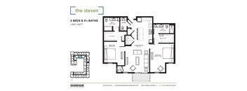 Steven Floor Plan at The Shoreham Apartments, St Louis Park, Minnesota