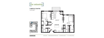 Sebastian Floor Plan at The Shoreham Apartments, St Louis Park, Minnesota