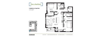 Shelton Floor Plan at The Shoreham Apartments, Minnesota, 55416