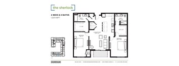 Sherlock Floor Plan at The Shoreham Apartments, St Louis Park, Minnesota