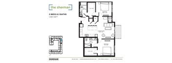 Sherman Floor Plan at The Shoreham Apartments, St Louis Park, MN, 55416