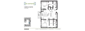 Somerset Floor Plan at The Shoreham Apartments, St Louis Park, MN, 55416