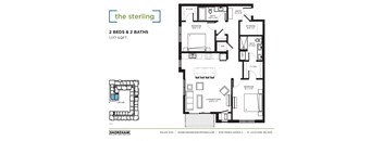 Sterling Floor Plan at The Shoreham Apartments, St Louis Park, 55416