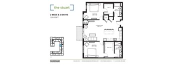 Stuart Floor Plan at The Shoreham Apartments, St Louis Park, MN