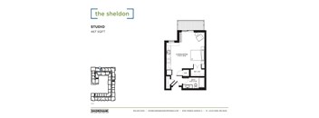 Sheldon Floor Plan at The Shoreham Apartments, Minnesota