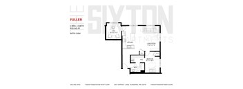 One bedroom apartment plus den The Sixton