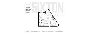 One bedroom apartment plus den The Sixton  Noric floorplan