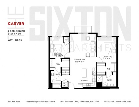 Two bedroom apartment at The Sixton