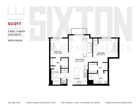 Two bedroom apartment at The Sixton Shakopee, MN