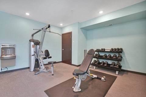 the gym at the preserve apartments